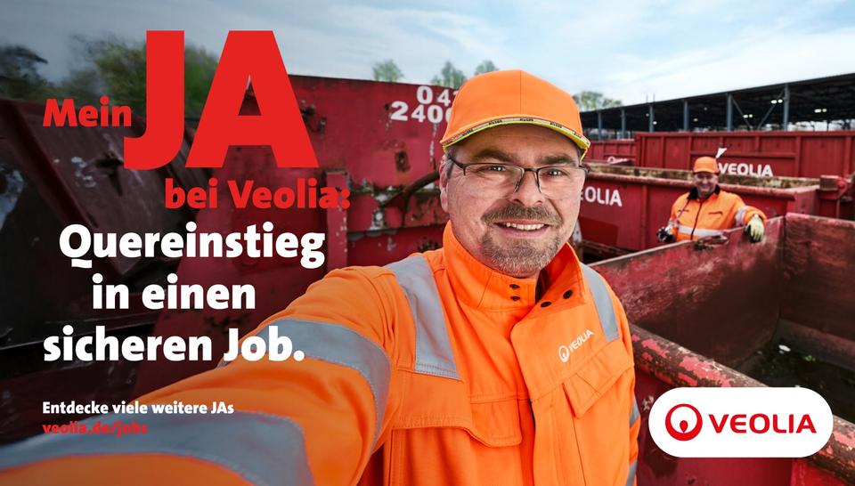 Mein JA bei Veolia - Motiv Quereinstieg in einen sicheren Job
