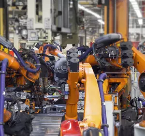 Aufnahme eines Roboters in einer Fabrik