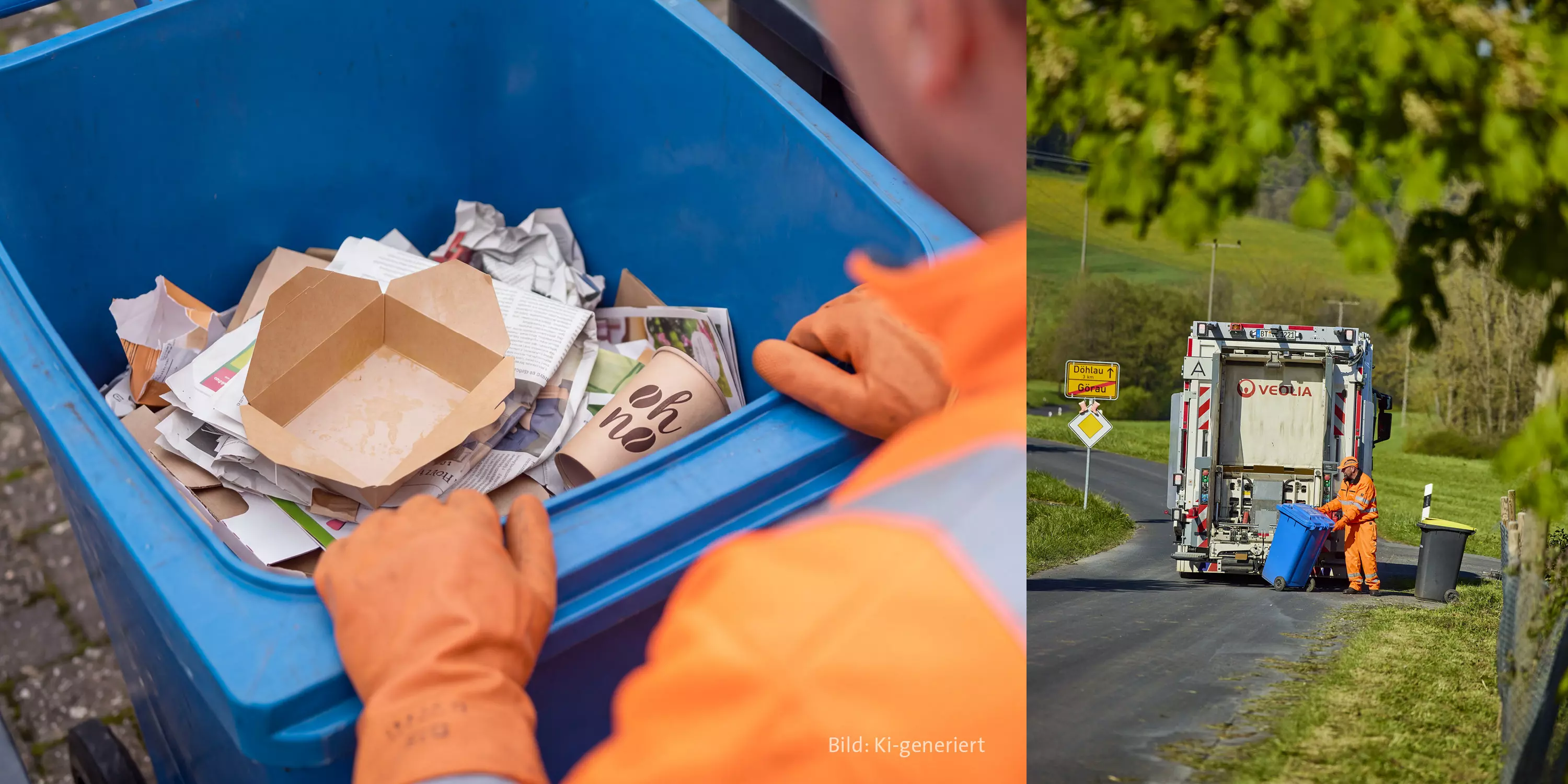 Veolia SOLUTIONS 2026 Bildblock zweigeteilt PPWR Altpapier Faserverbunde