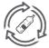 Eine Kunststoffflasche im Kreislaufsymbol