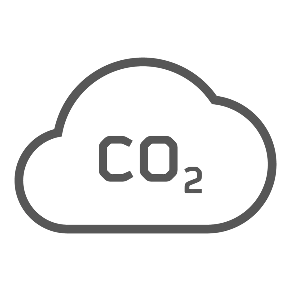 Eine Wolke auf der CO2 steht
