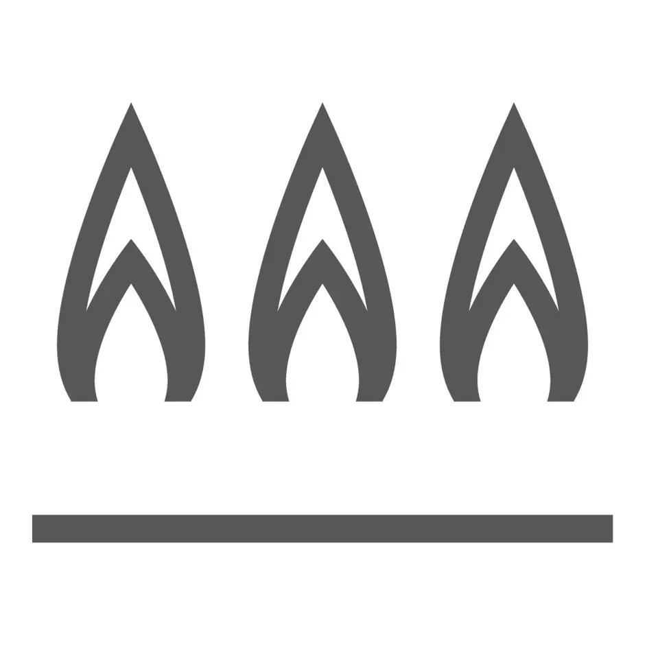 drei gezeichnete Flammen