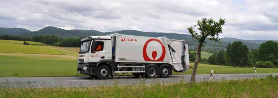 Abfallsammlung Hecklader LKW Entsorgung