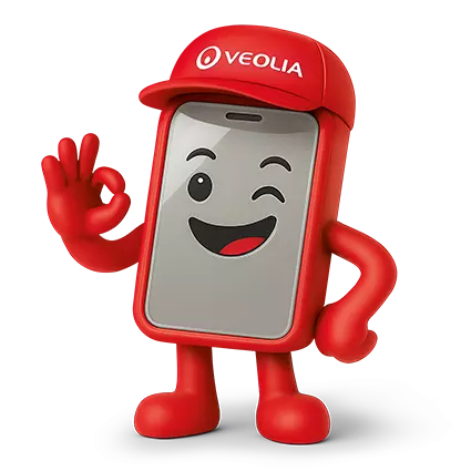 Das App Maskotchen zwinkert